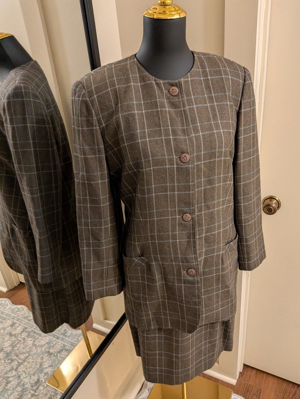 Vintage Valditevere Firenze Two-piece Suit Set Made in Italy 100% Wool Heritage